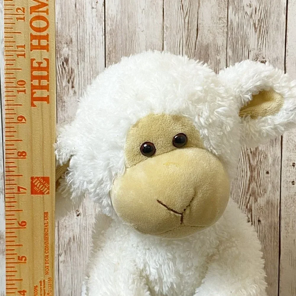 Gund Toys R Us 2009 Animal Alley Lamb Sheep White Tan Stuffed Toy Plush